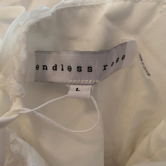 Endless Rose Floral Mini Dress White L NWT - Picture 6 of 8